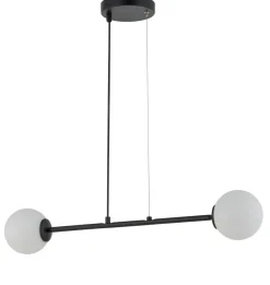 Sigma Schwarze Pendellampe Metall Glas Kugel Ø12 cm blendarm* Kugellampen|Moderne Lampen