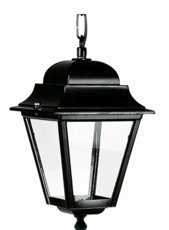 Lido Schwarze Pendelleuchte außen IP44 Rustikal E27 Aluminium* Rustikale Lampen|Hängeleuchten Außen