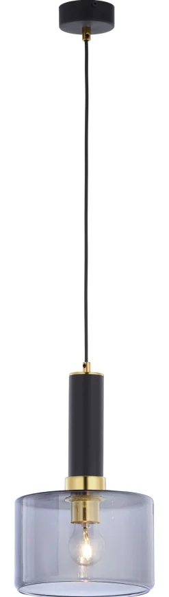 Jupiter Schwarze Pendelleuchte Glas Metall E27 Ø20cm rund* Hängelampen|Moderne Lampen