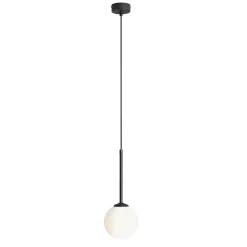 ALDEX Schwarze Pendelleuchte Glaskugel E14 Modern Ø14 cm rund* Bürolampen|Feuchtraumleuchten
