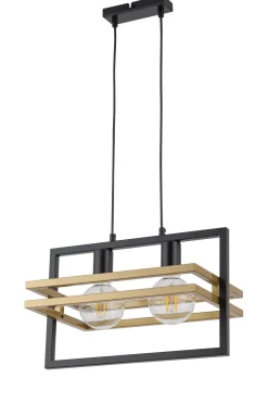 Sigma Schwarze Pendelleuchte Gold Metall bis 0,8 m L:40,5 cm* Moderne Lampen|Designerlampen