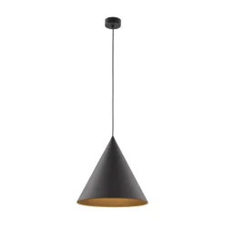 Best TK Lighting Schwarze Pendelleuchte Metall E27 Ø 32 cm H: max. 165 cm