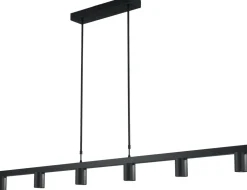 Masterlight Schwarze Pendelleuchte Metall 6-flammig 160 cm* Wohnzimmerlampen|Esszimmer Lampen