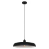 Steinhauer Schwarze Pendelleuchte Metall L:50 cm rund E27 Modern* Hängelampen|Bürolampen