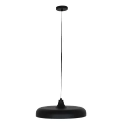 Steinhauer Schwarze Pendelleuchte Metall L:50 cm rund E27 Modern* Hängelampen|Bürolampen