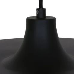 Steinhauer Schwarze Pendelleuchte Metall L:50 cm rund E27 Modern* Hängelampen|Bürolampen