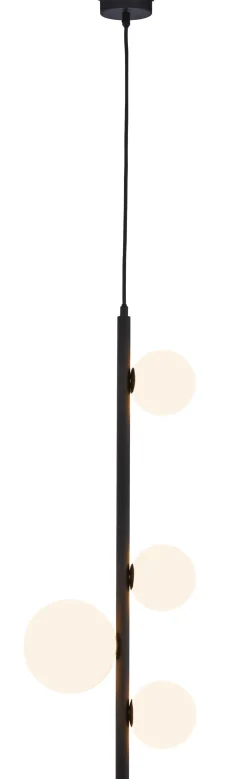 Clearance Jupiter Schwarze Pendelleuchte Metall Glas G9 L:25,5 cm blendarm