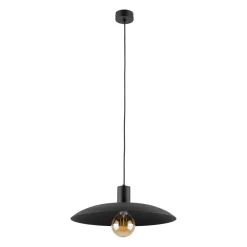 TK Lighting Schwarze Pendelleuchte Metall Ø41 cm rund E27 Loft* Hängelampen|Bürolampen