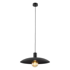 TK Lighting Schwarze Pendelleuchte Metall Ø41 cm rund E27 Loft* Hängelampen|Bürolampen