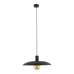TK Lighting Schwarze Pendelleuchte Metall Ø41 cm rund E27 Loft* Hängelampen|Bürolampen