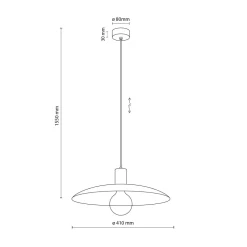 TK Lighting Schwarze Pendelleuchte Metall Ø41 cm rund E27 Loft* Hängelampen|Bürolampen