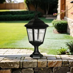 Elstead Schwarze Sockelleuchte außen H:44cm Rustikal Garten* Lampen Aus Aller Welt|Vintage Lampen