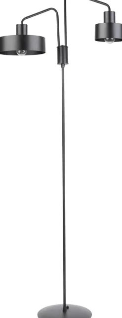 Sigma Schwarze Stehlampe Metall groß 174 cm E27 Retro Design* Stehlampen|Wohnzimmerlampen