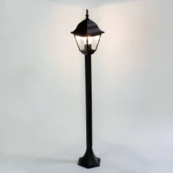 Easylight Schwarze Stehleuchte Außen ROM H:105cm E27 Laterne* Rustikale Lampen|Wegeleuchten