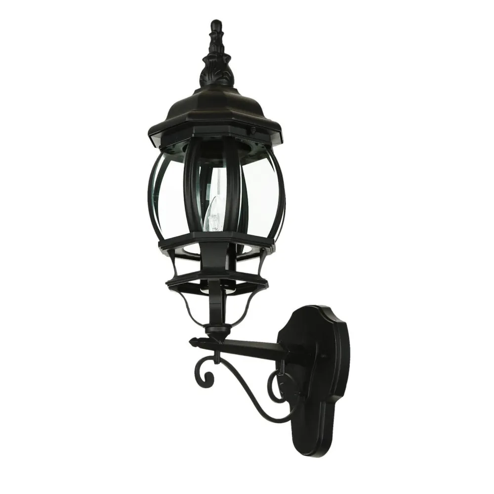 Easylight Schwarze Wand Außen Lampe rustikal regenfest BREST