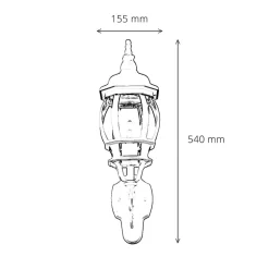 Easylight Schwarze Wand Außen Lampe rustikal regenfest BREST