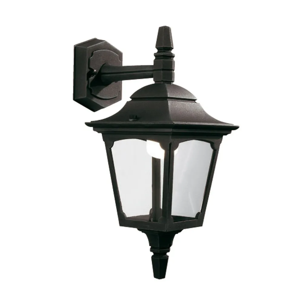 Outlet Elstead Schwarze Wandlampe Aluminium IP44 Rustikal Haus