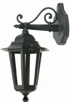 Clearance Lido Schwarze Wandlampe Außen Aluminium IP44 Haus Rustikal