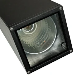 SU-MA Schwarze Wandlampe außen IP54 eckig 30cm Up Down* Metall Lampen|Feuchtraumleuchten