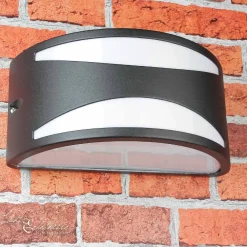 Outlet Lido Schwarze Wandlampe für Außen aus Aluminium LIMNOS
