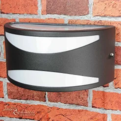 Outlet Lido Schwarze Wandlampe für Außen aus Aluminium LIMNOS