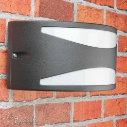 Outlet Lido Schwarze Wandlampe für Außen aus Aluminium LIMNOS