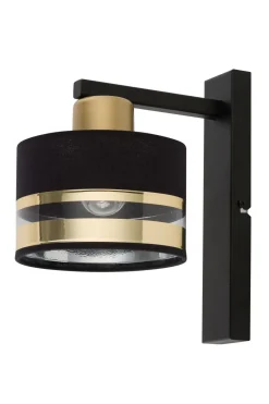 Sale Sigma Schwarze Wandlampe Gold Akzent Metall B:15 cm E27
