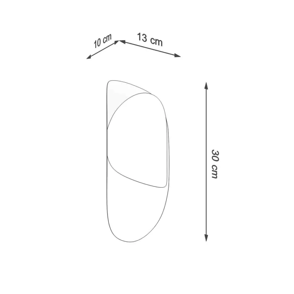 Sollux Schwarze Wandlampe indirekt H: 30 cm G9 Modern HEDDO