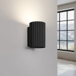 Sollux Schwarze Wandlampe klein 10 cm hoch GU10 aus Aluminium Modern* Flurlampen|Wohnzimmerlampen