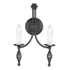 Outlet Elstead Schwarze Wandlampe Rustikal Schlafzimmer Flur