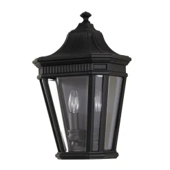 Elstead Schwarze Wandleuchte Aluminium IP44 Rustikal E14* Außenleuchten Antik|Außenwandleuchten