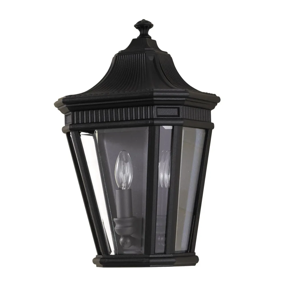 Elstead Schwarze Wandleuchte Aluminium IP44 Rustikal E14* Außenleuchten Antik|Außenwandleuchten