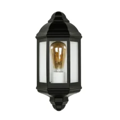 Online Easylight Schwarze Wandleuchte außen LIVORNO Rustikal IP44 E27