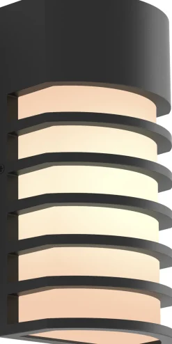 Eco-Light Schwarze Wandleuchte außen Aluminium H:24,3 cm IP54 E27* Metall Lampen|Fassadenstrahler