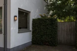 Eco-Light Schwarze Wandleuchte außen Aluminium H:24,3 cm IP54 E27* Metall Lampen|Fassadenstrahler