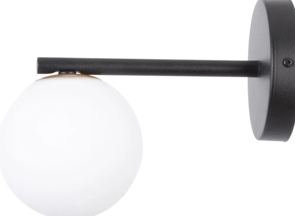 Sigma Schwarze Wandleuchte blendarm Metall Glas G9 T:24 cm* Wandleuchten|Küchenlampen