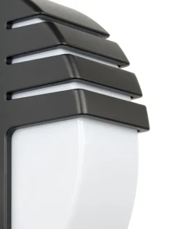 Outlet SU-MA Schwarze Wandleuchte IP54 H:35 cm blendarm FALOMA