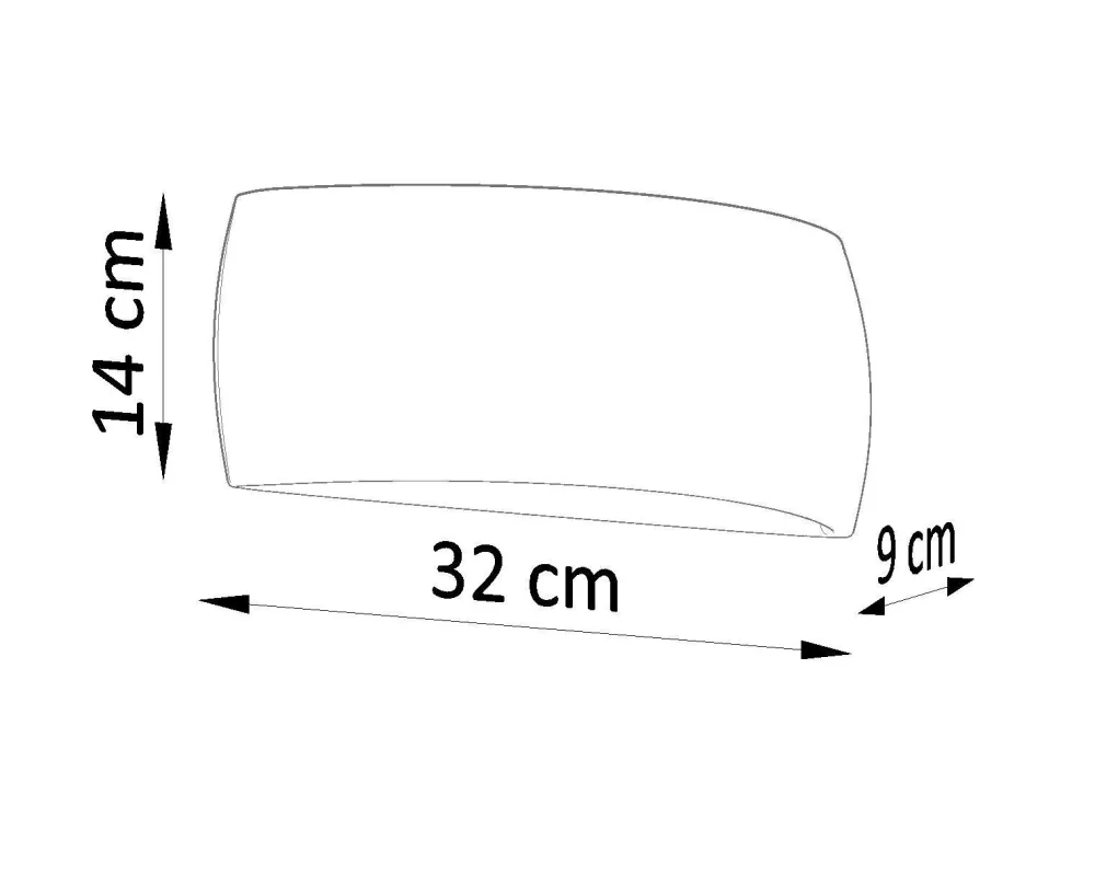 Sollux Schwarze Wandleuchte Keramik Modern Up Down indirekt* Wandleuchten|Flurlampen