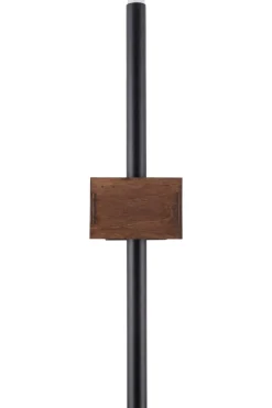 Sigma Schwarze Wandleuchte Metall Holz G9 B:11 cm wohnlich* Wandleuchten|Flurlampen