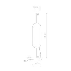 Nowodvorski Schwarze Wandleuchte mit Schalter G9 dekorativ* Flurlampen|Wandleuchten
