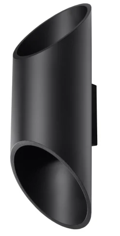 Clearance Sollux Schwarze Wandleuchte Up & Down Spot Ø10cm H:30cm