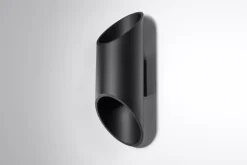 Clearance Sollux Schwarze Wandleuchte Up & Down Spot Ø10cm H:30cm