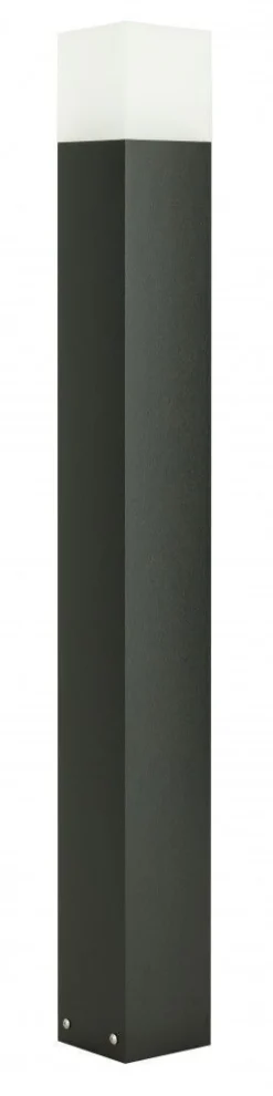 Clearance SU-MA Schwarze Wegeleuchte 100 cm IP44 blendarm eckig