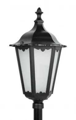 SU-MA Schwarze Wegeleuchte 114cm Rustikal Aluminium Glas* Außenleuchten Antik|Gartenlaternen