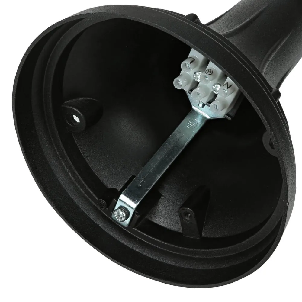 Elstead Schwarze Wegeleuchte wetterfest H:109cm LEADWORTH