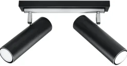 Discount Sollux Schwarzer Deckenstrahler Metall L:30cm DUCCIA