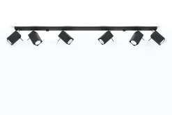 Sollux Schwarzer Deckenstrahler FALERIA 120 cm lang 6x GU10* Wohnzimmerlampen|Moderne Lampen