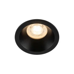 TK Lighting Schwarzer Einbaustrahler IP65 Metall Glas Ø8,5 cm rund* Metall Lampen|Moderne Außenleuchten