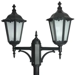 SU-MA Schwarzer Kandelaber DILSEN 195-295cm Rustikal* Außenleuchten Antik|Gartenlaternen