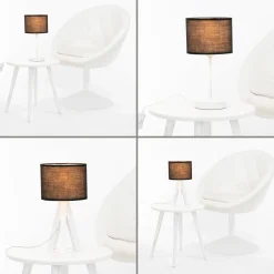 Easylight Schwarzer Lampenschirm Stoff für E14 Tischlampe* Lampenschirme